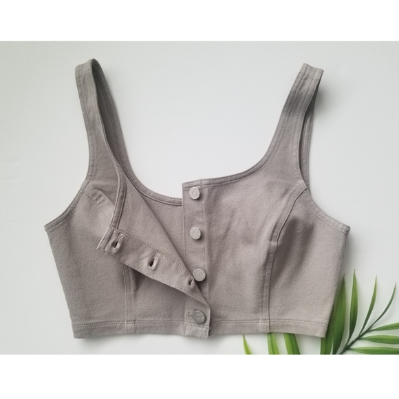 ARITZIA  Wilfred Button-down Crop Top - Picture 3 of 7